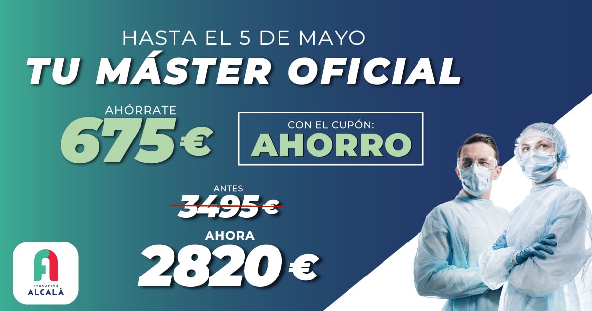 Banner Solo hasta el 5 de Mayo, Ahórrate 675 Euros en tu Máster Oficial