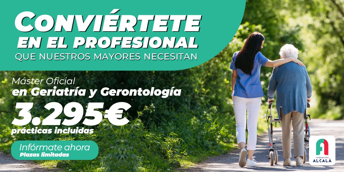 Banner Máster Oficial en Geriatría y Gerontología + Prácticas