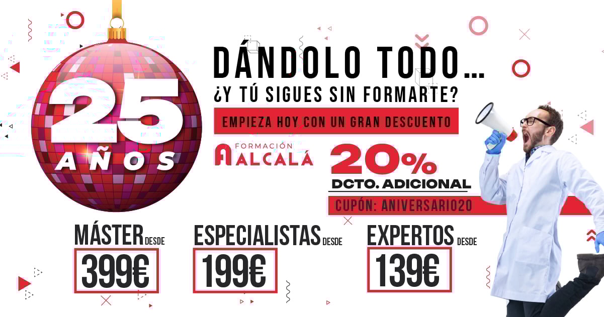 Banner 25 Años Formándote con Formación Alcalá
