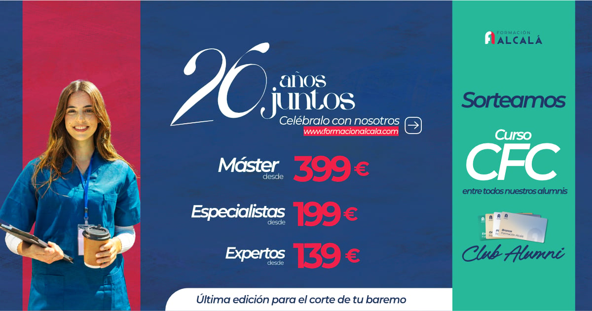 Banner Descuentos de Aniversario en Formación Alcalá